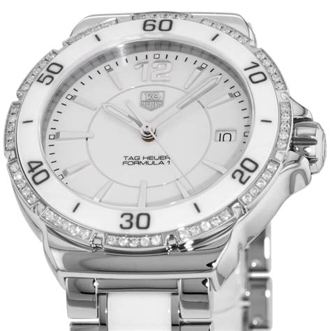 tag heuer white diamond watch